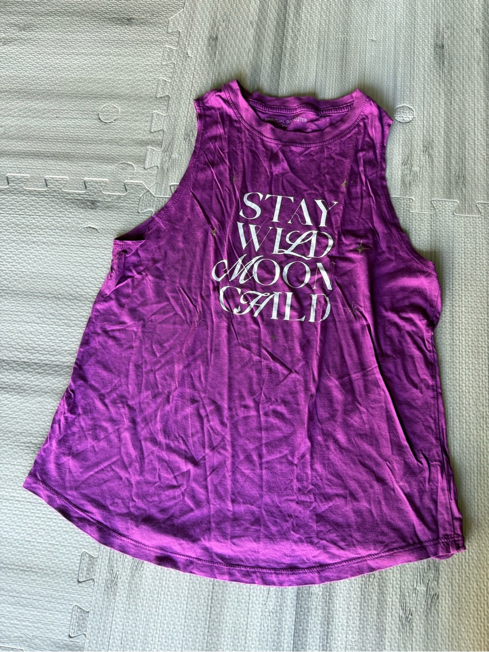 Spiritual Gangster Purple Graphic Tank - Stay Wild Moon Child